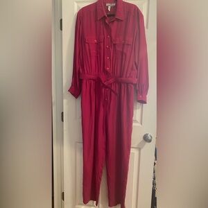 Pink silk jumpsuit S&K company